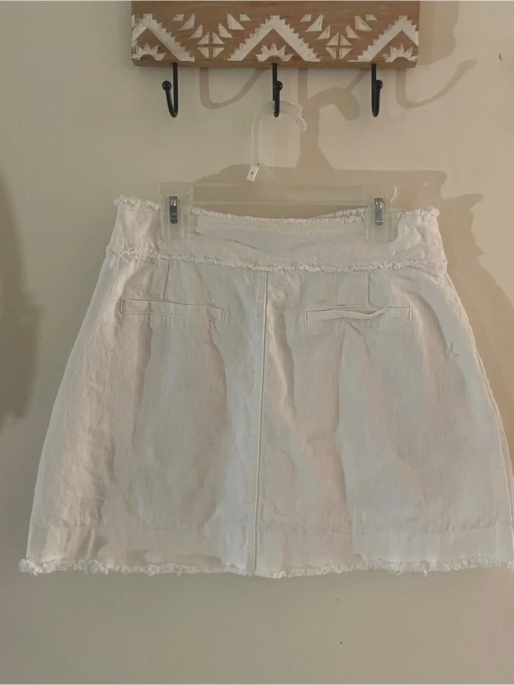 Jealous Tomato White Floral Embroidered Denim Mini Skirt Boho Cottagecore Size S - Picture 4 of 11